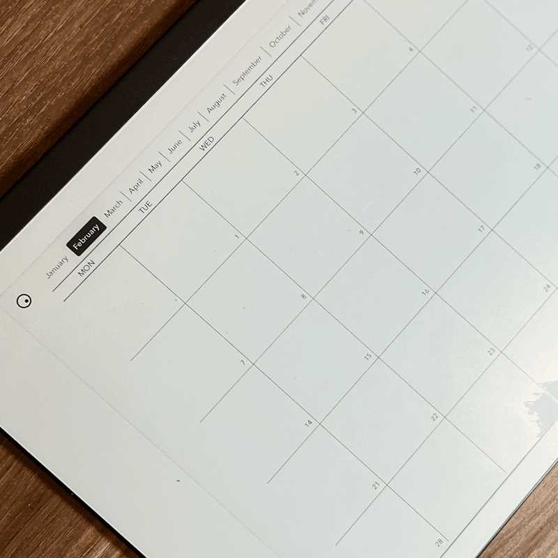 remarkable tablet calendar template