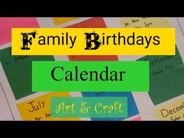 free family birthday calendar template