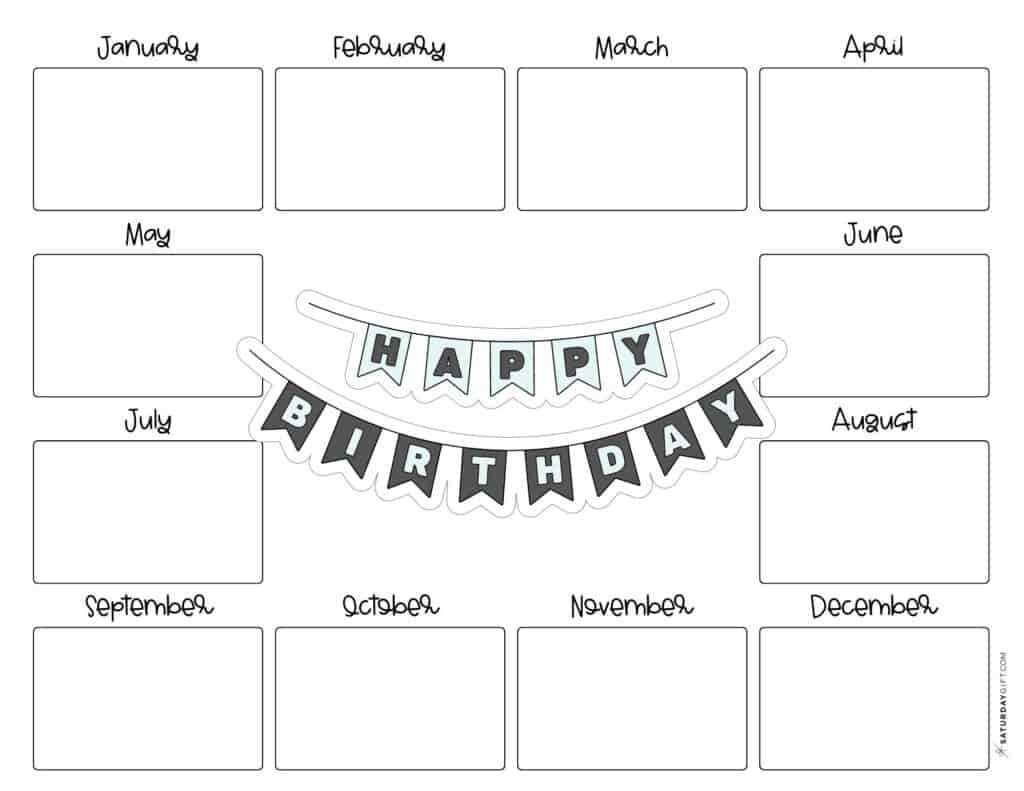 free family birthday calendar template