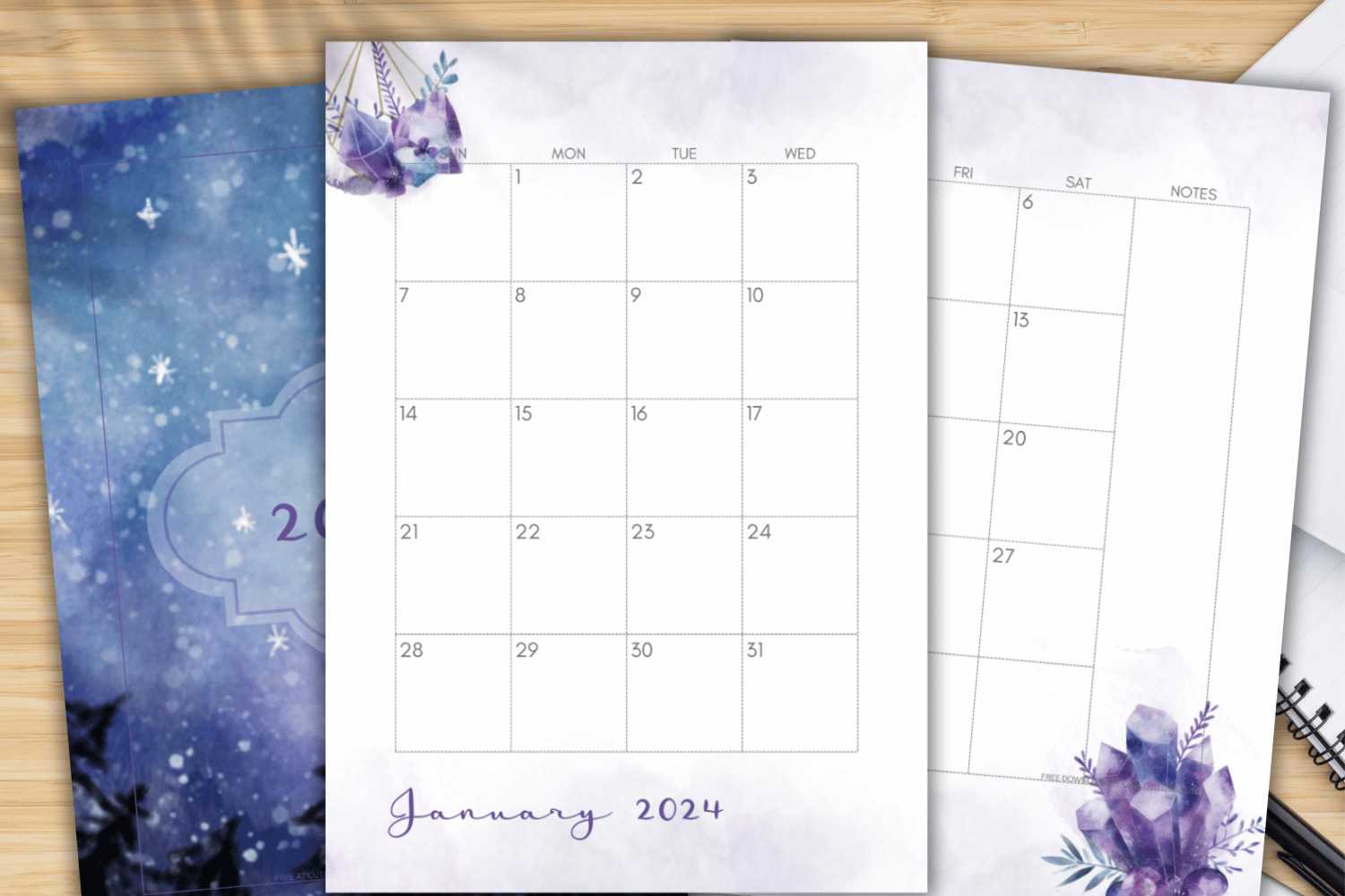 two page monthly calendar template