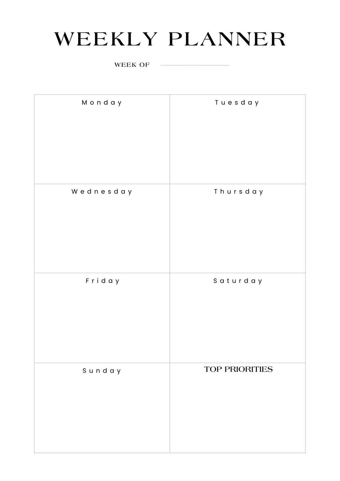 monday saturday calendar template