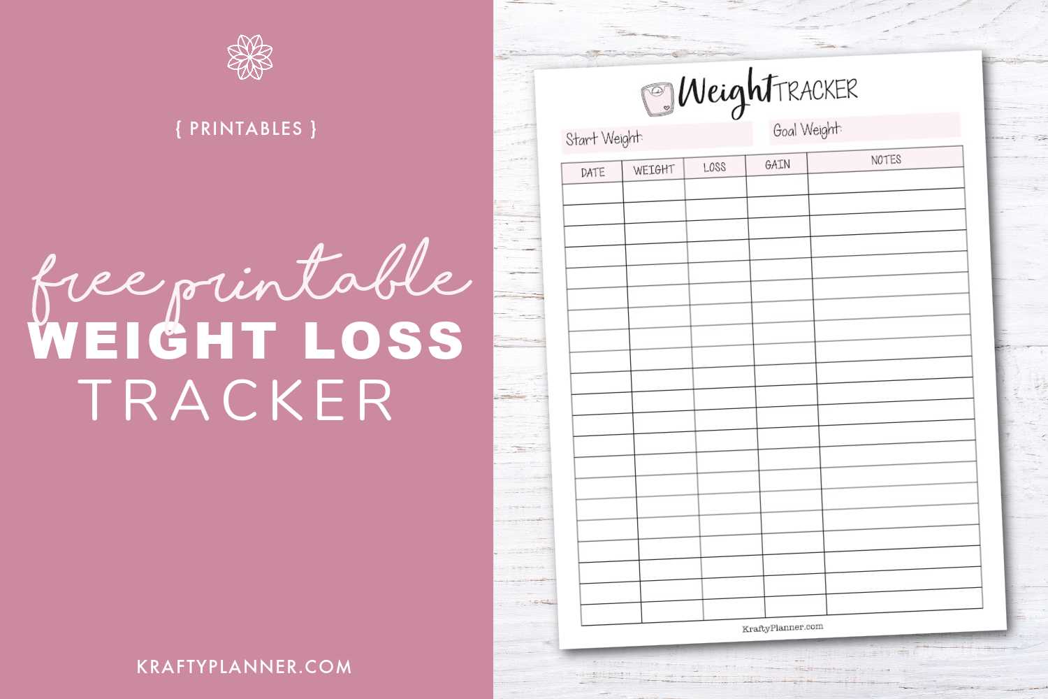 weight loss calendar template 2025