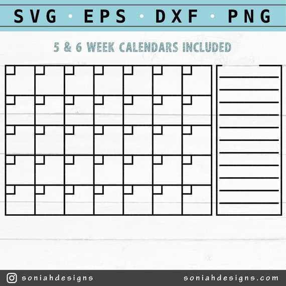 calendar svg template free