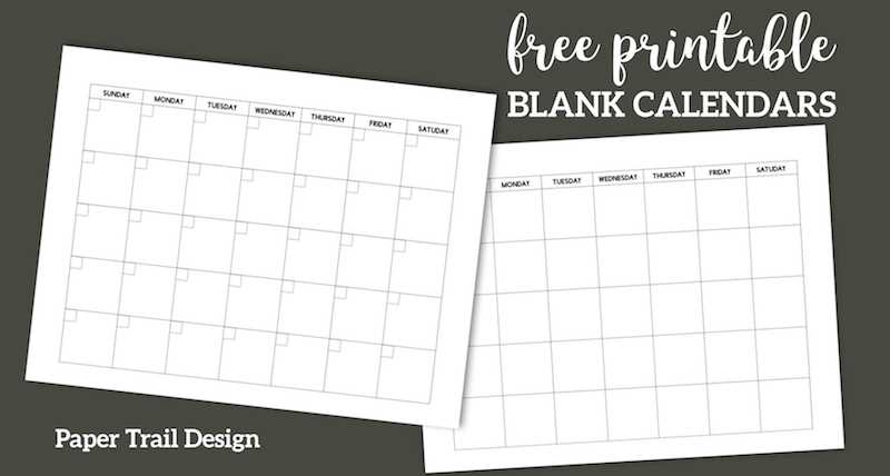 calendar template print