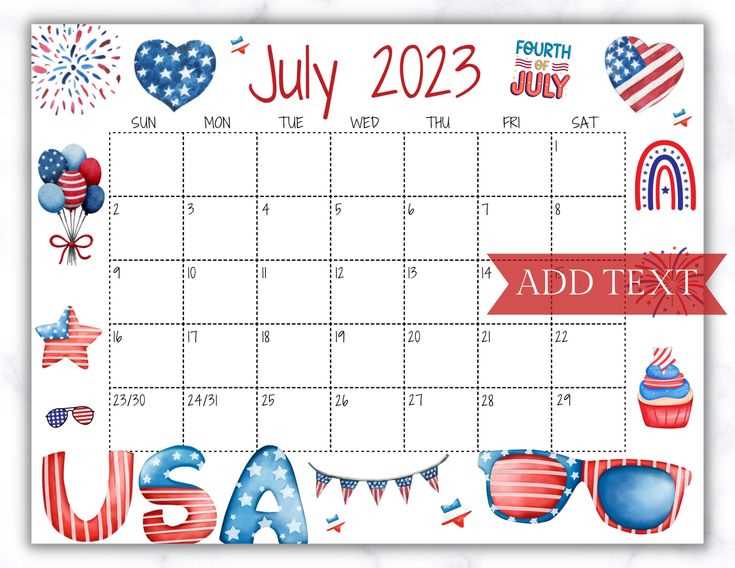 calendar template july 2026