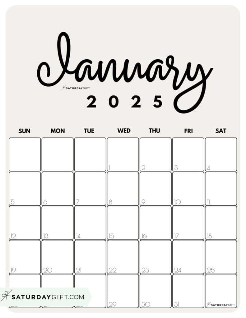 january calendar template