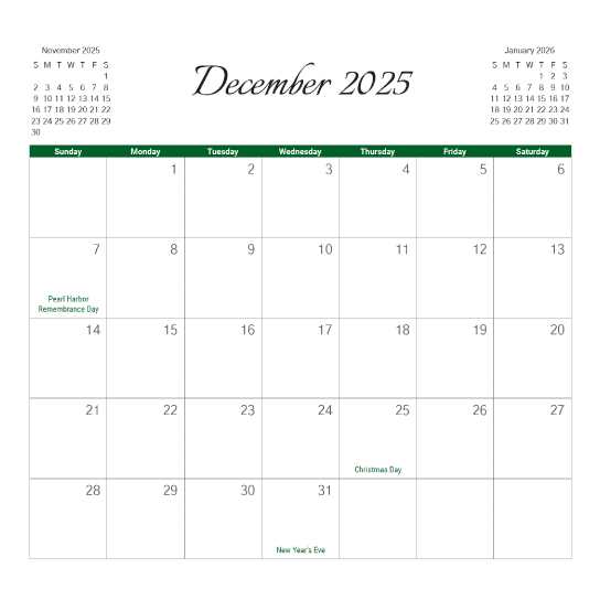 calendar template indesign