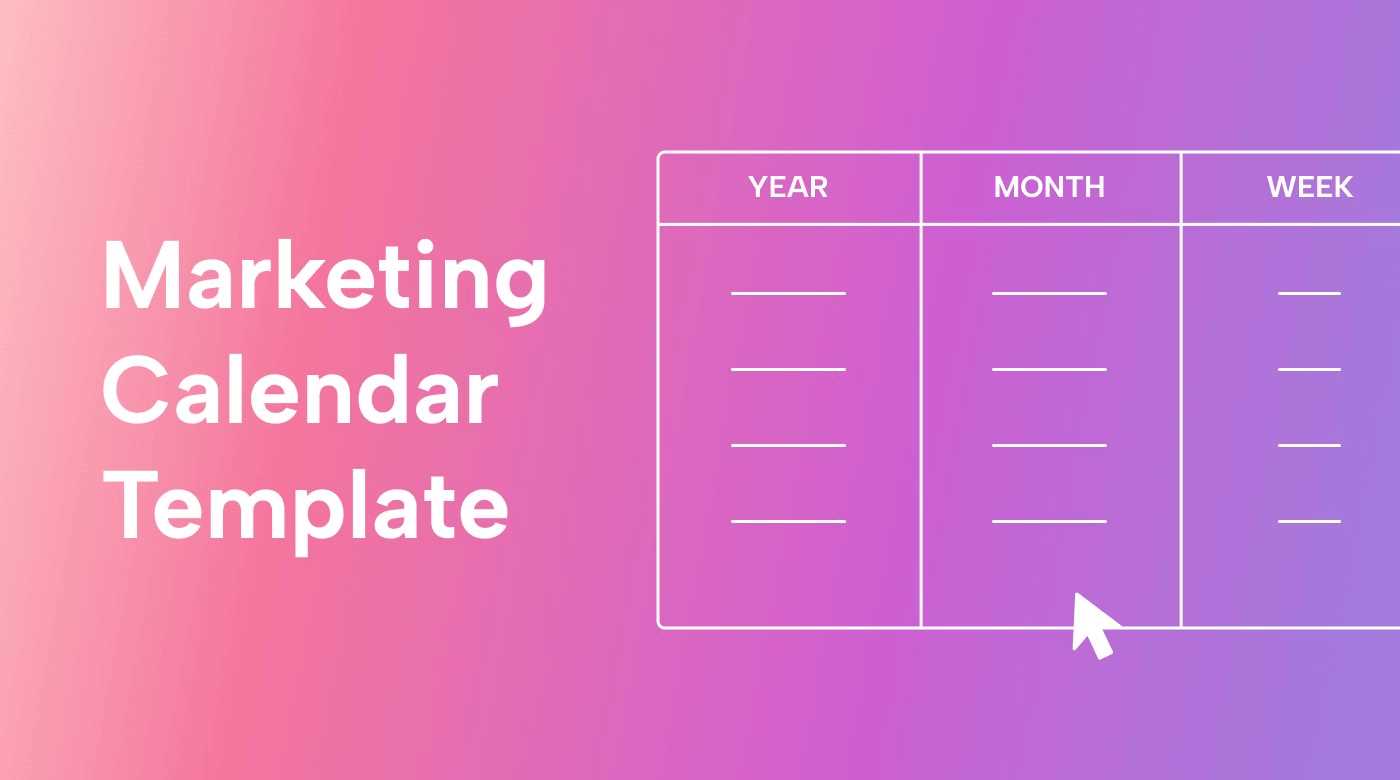 free email marketing calendar template