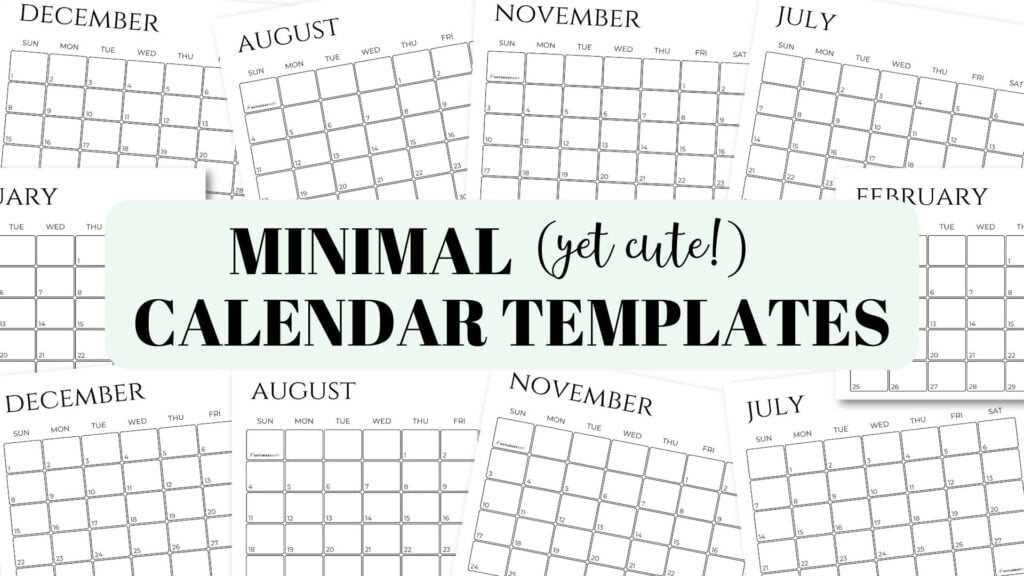 four month calendar template