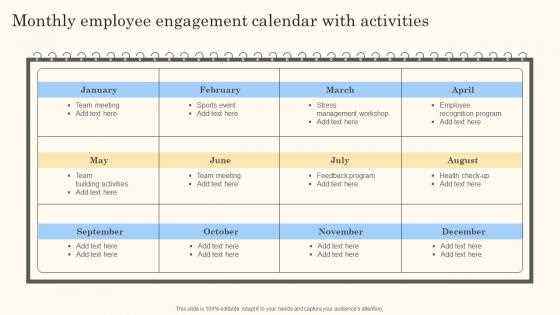 employee engagement calendar template