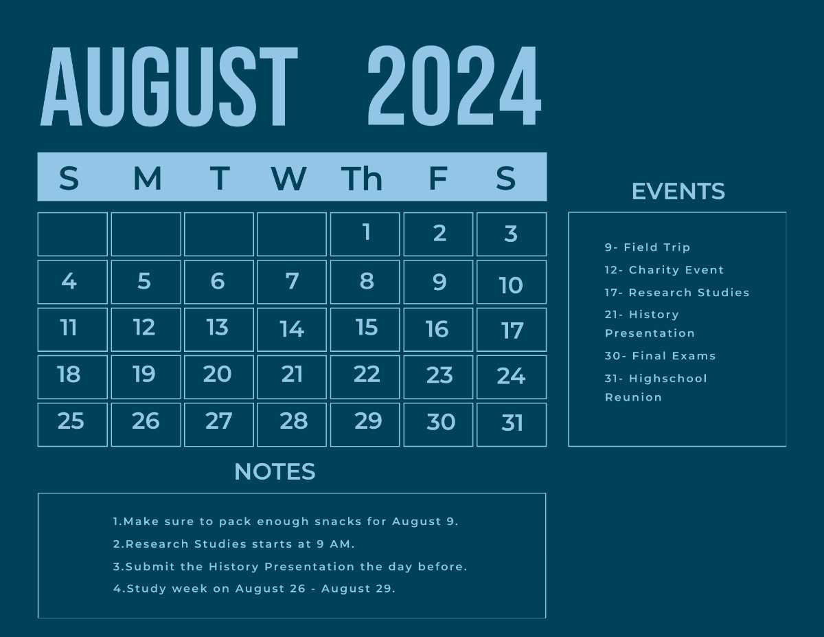 monthly editable calendar template