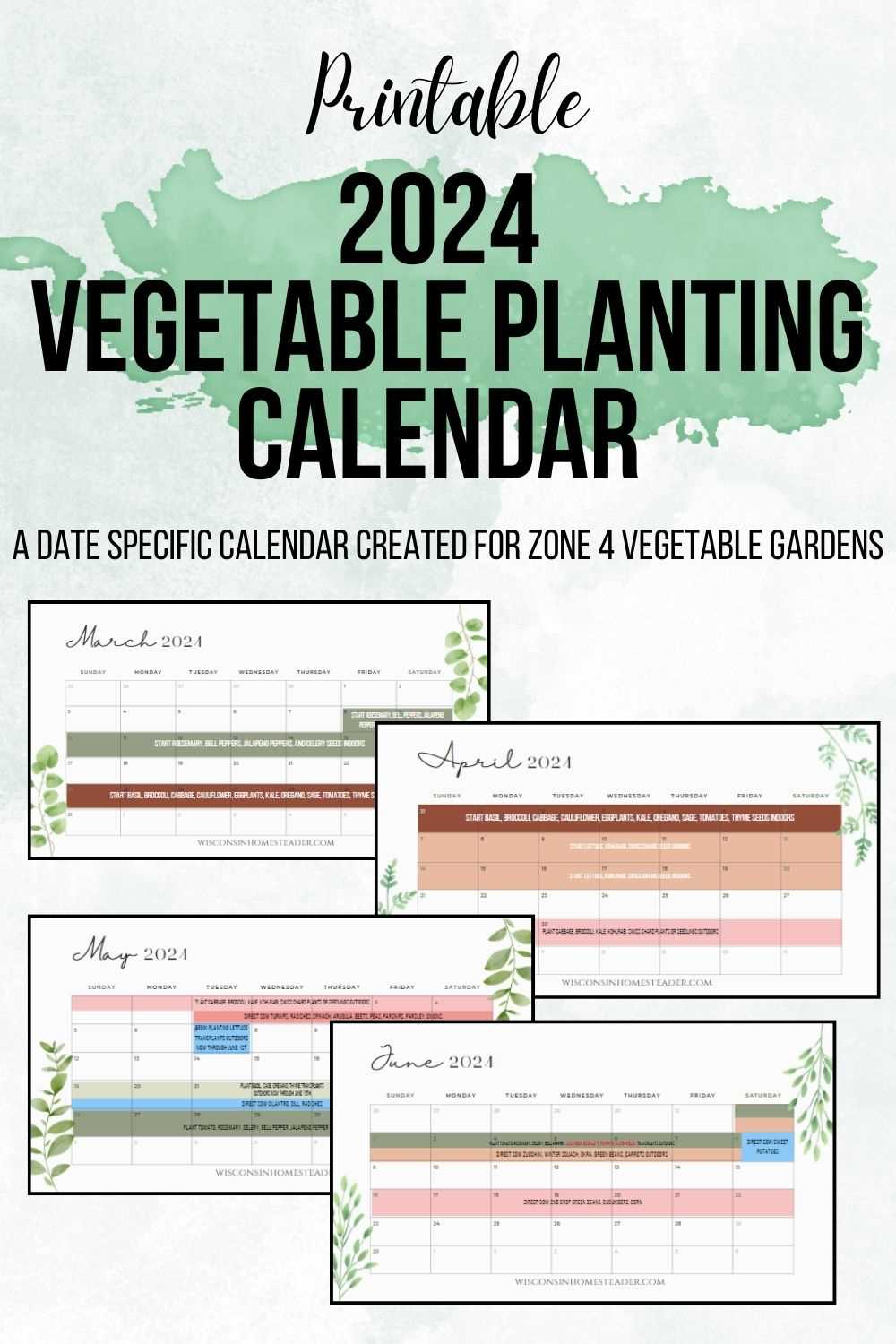 garden planting calendar template