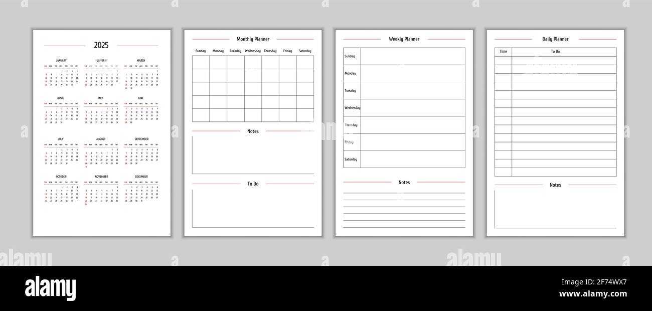 business week calendar template