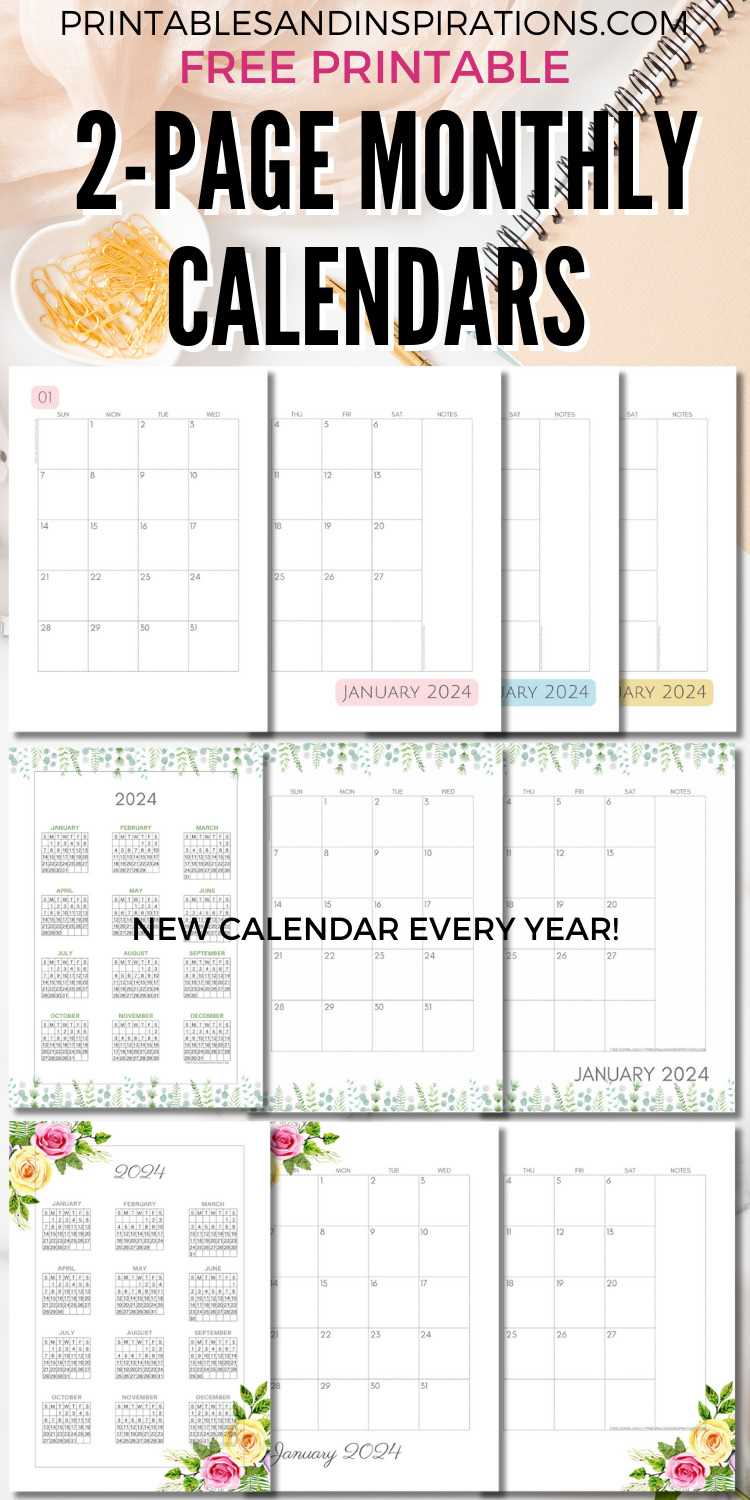 template monthly calendar 2026