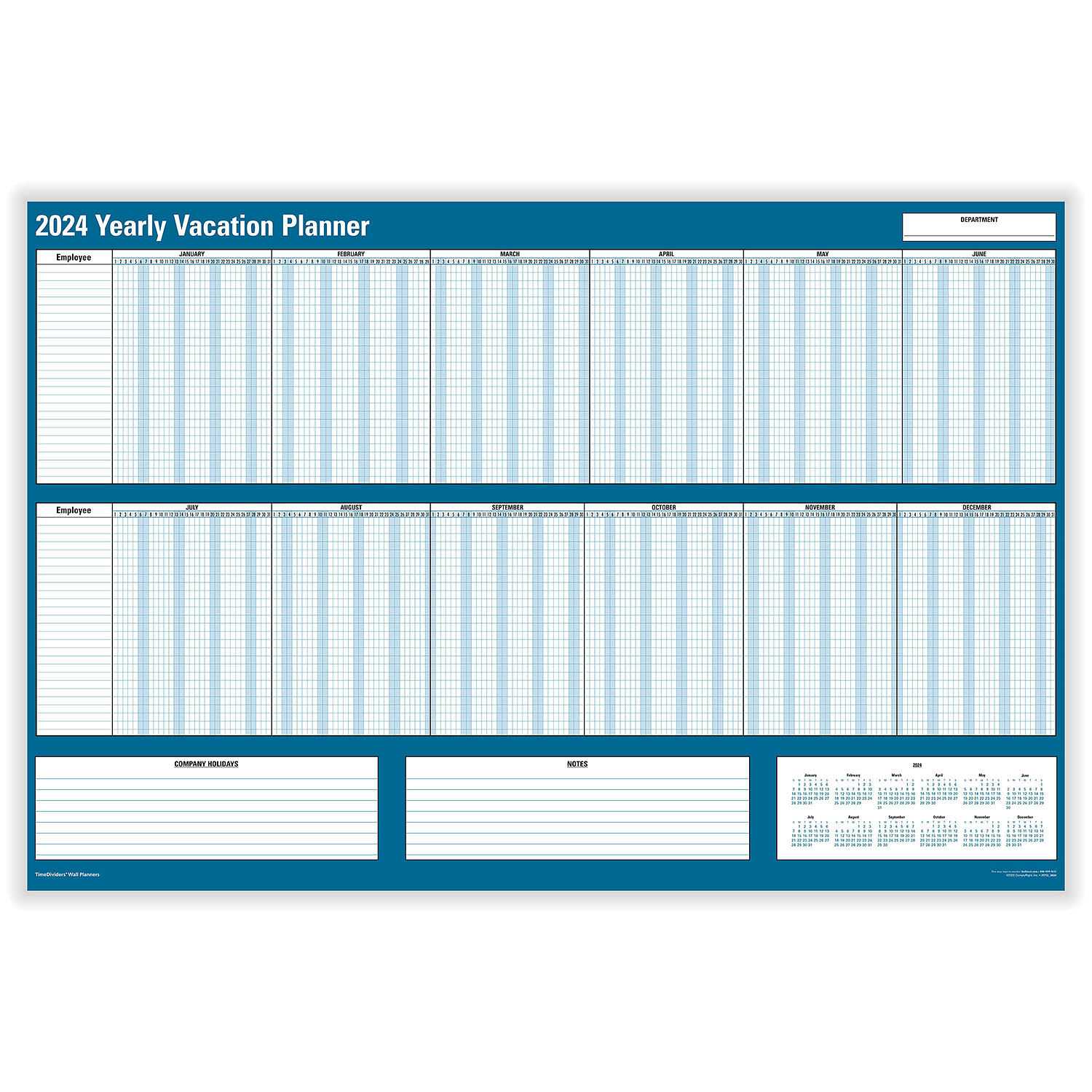 staff vacation calendar template