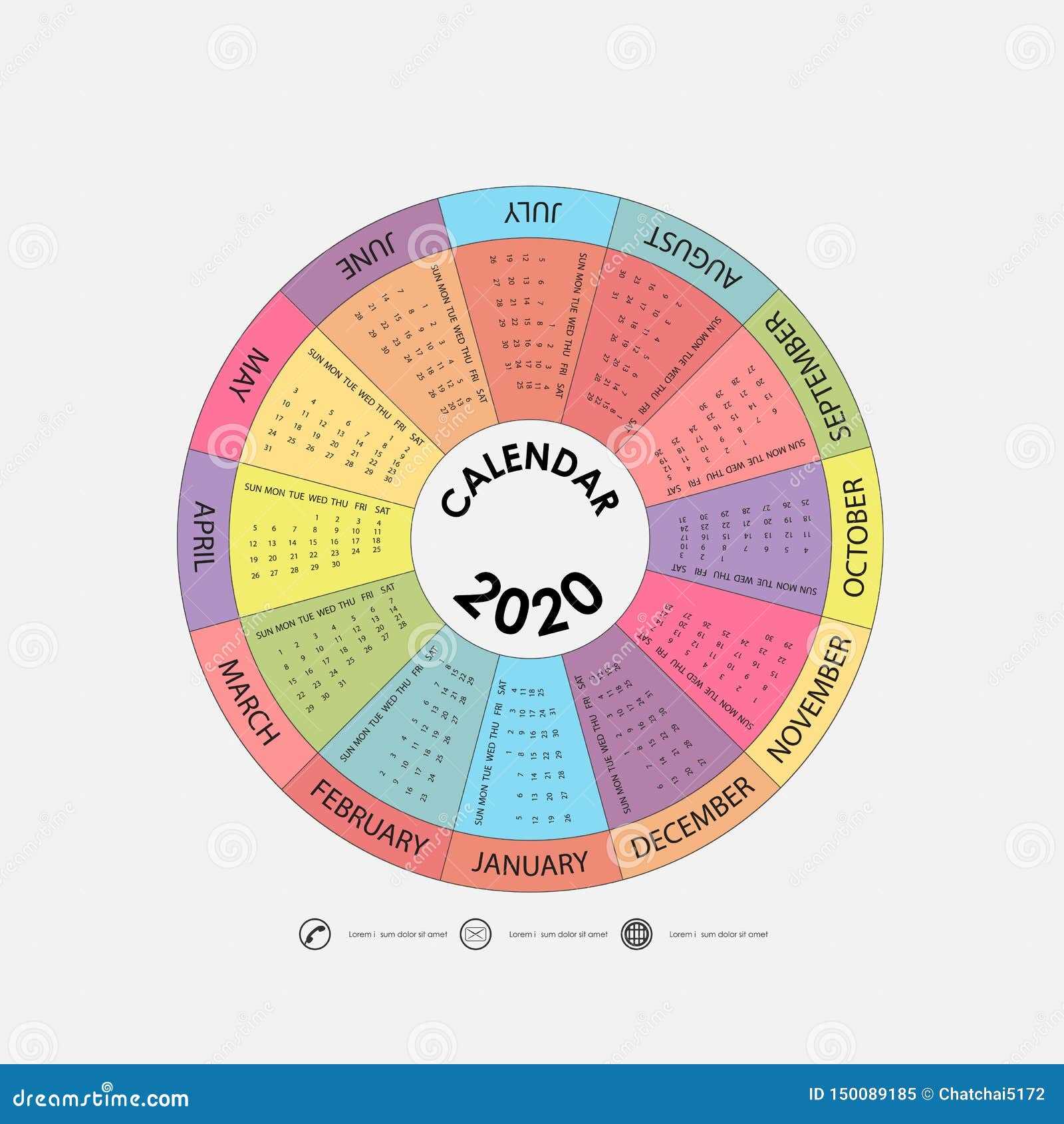 round calendar template