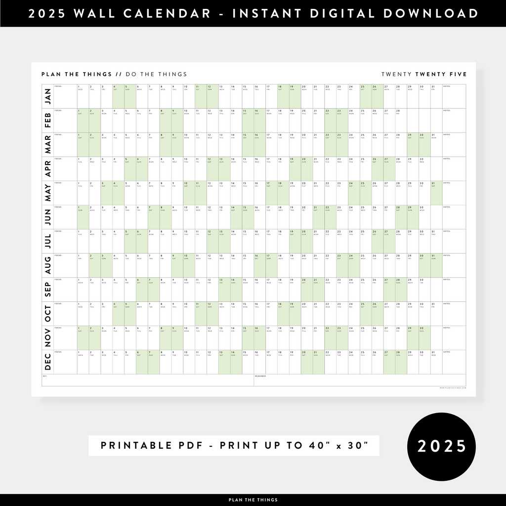 wall calendar template 2026