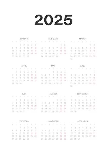 a5 calendar template 2026