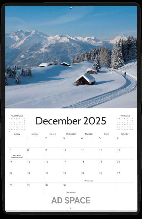 11 by 17 calendar template