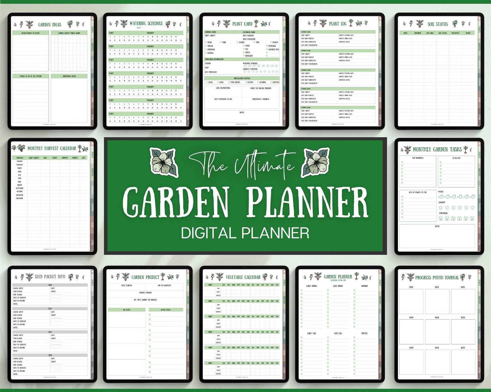 garden planting calendar template