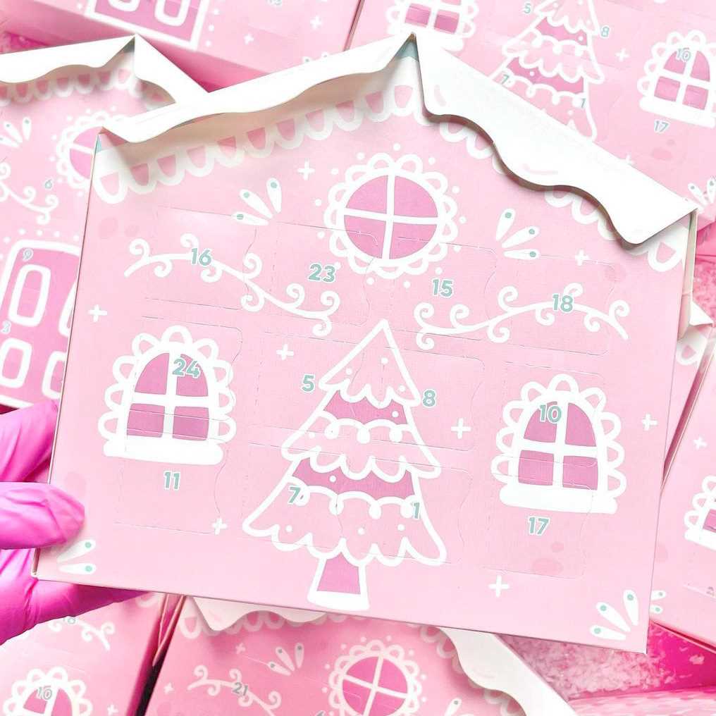 advent calendar house template