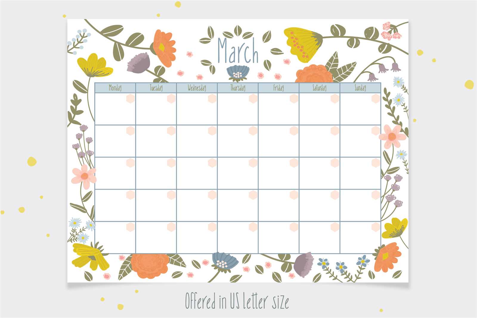 fill in monthly calendar template