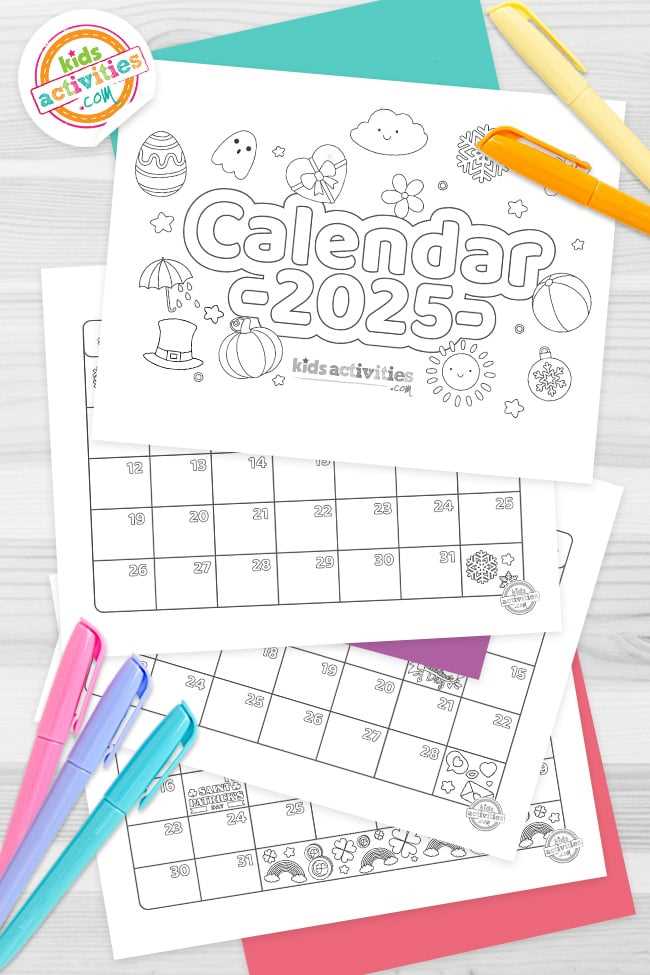 free preschool calendar templates 2025