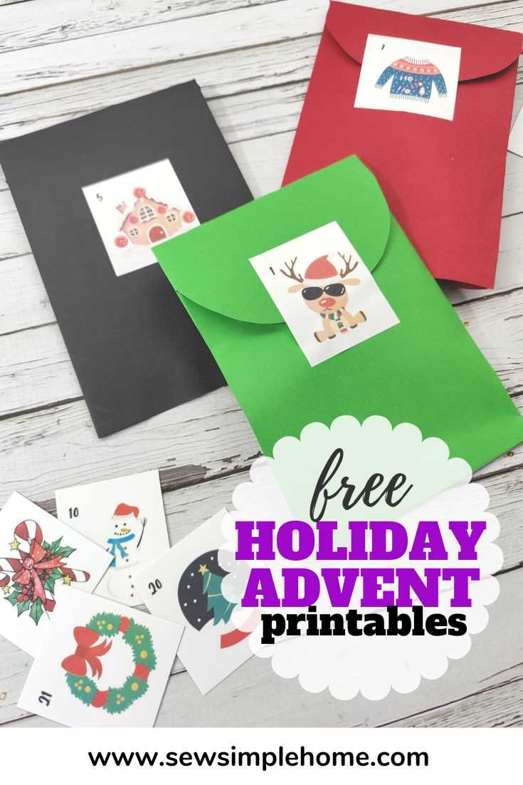 free printable advent calendar template