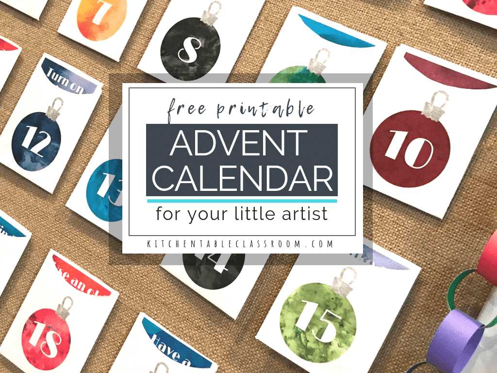 free printable advent calendar template