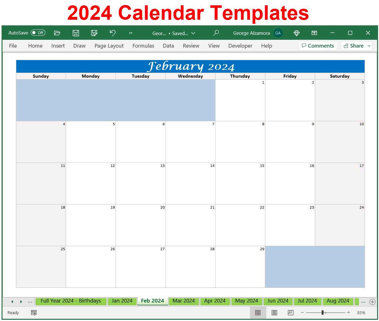 free printable calendar templates for mac