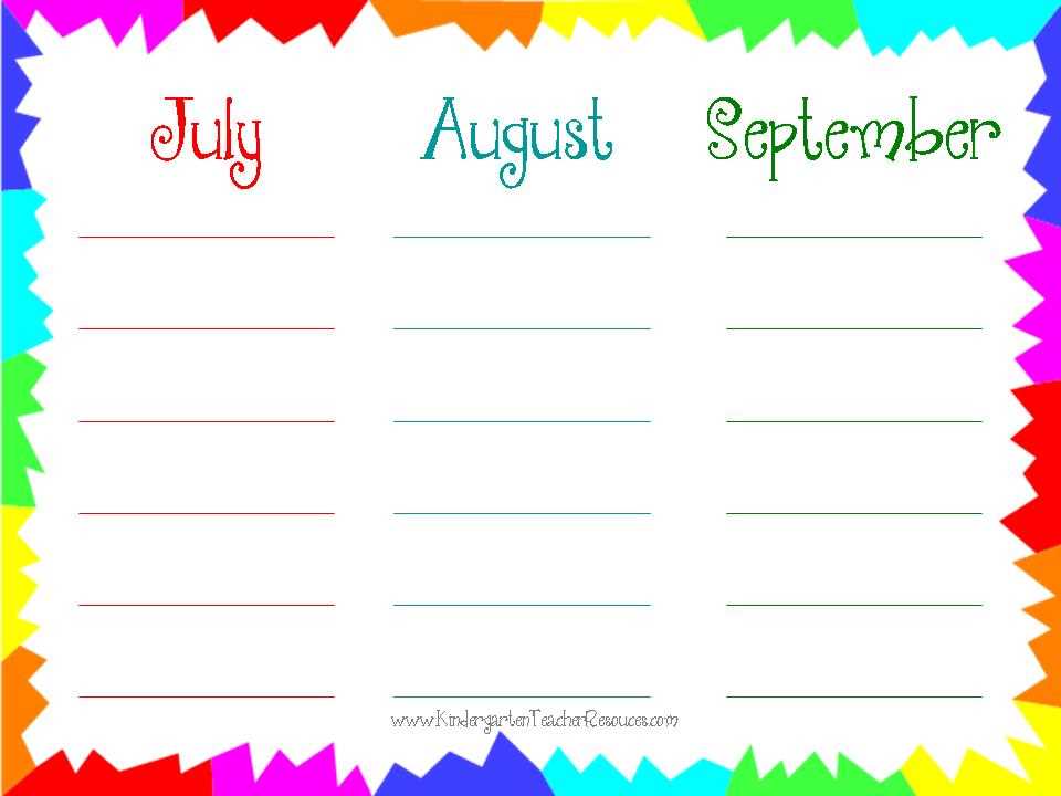 free printable classroom calendar templates