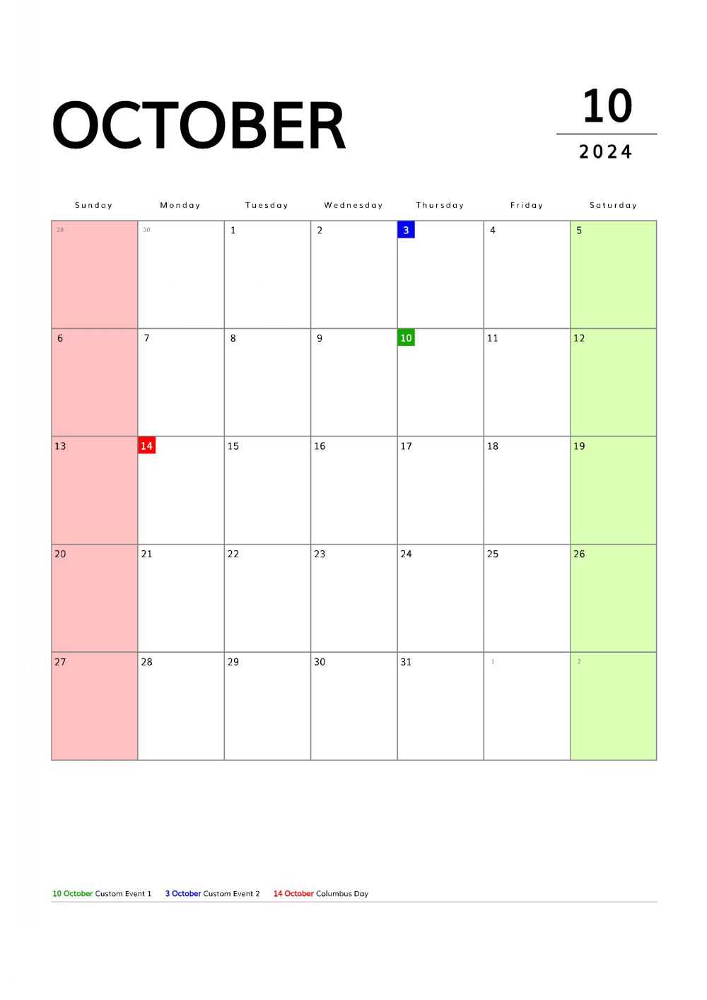 free printable customizable calendar templates