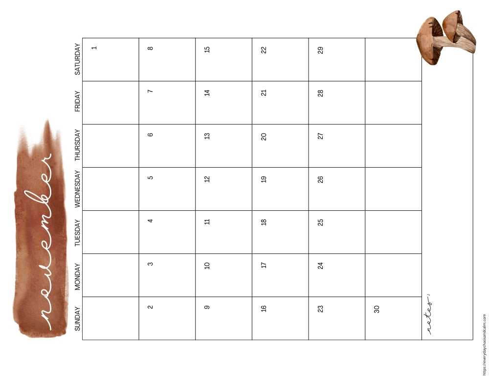 free printable november 2026 calendar template