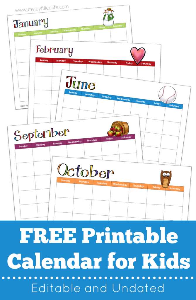 free printable preschool calendar templates