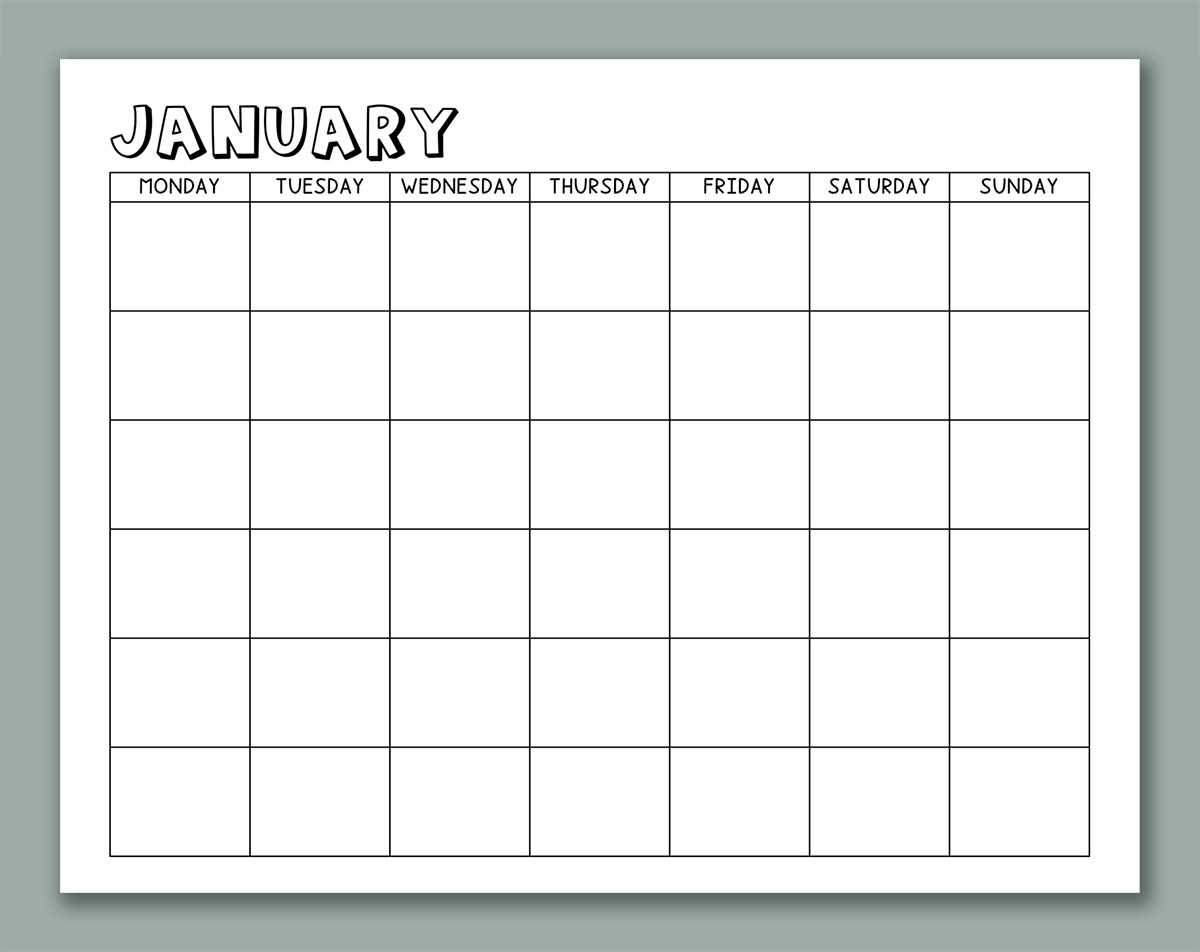 free printable preschool calendar templates