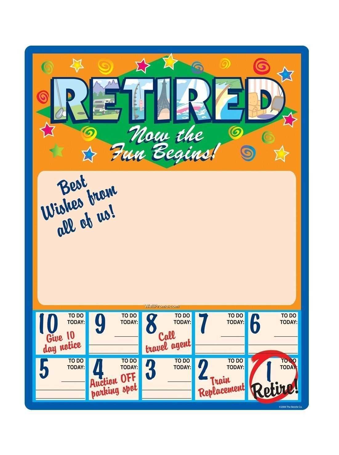 free printable retirement countdown calendar template