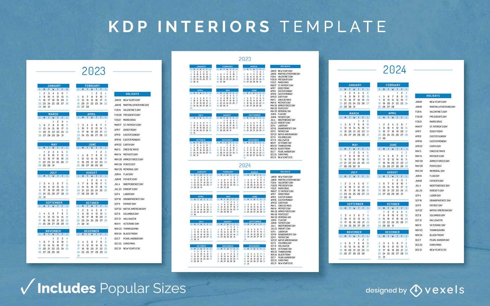 kdp calendar template