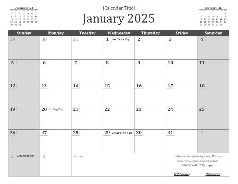 2025 birthday calendar template