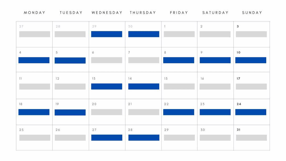 free custody calendar template