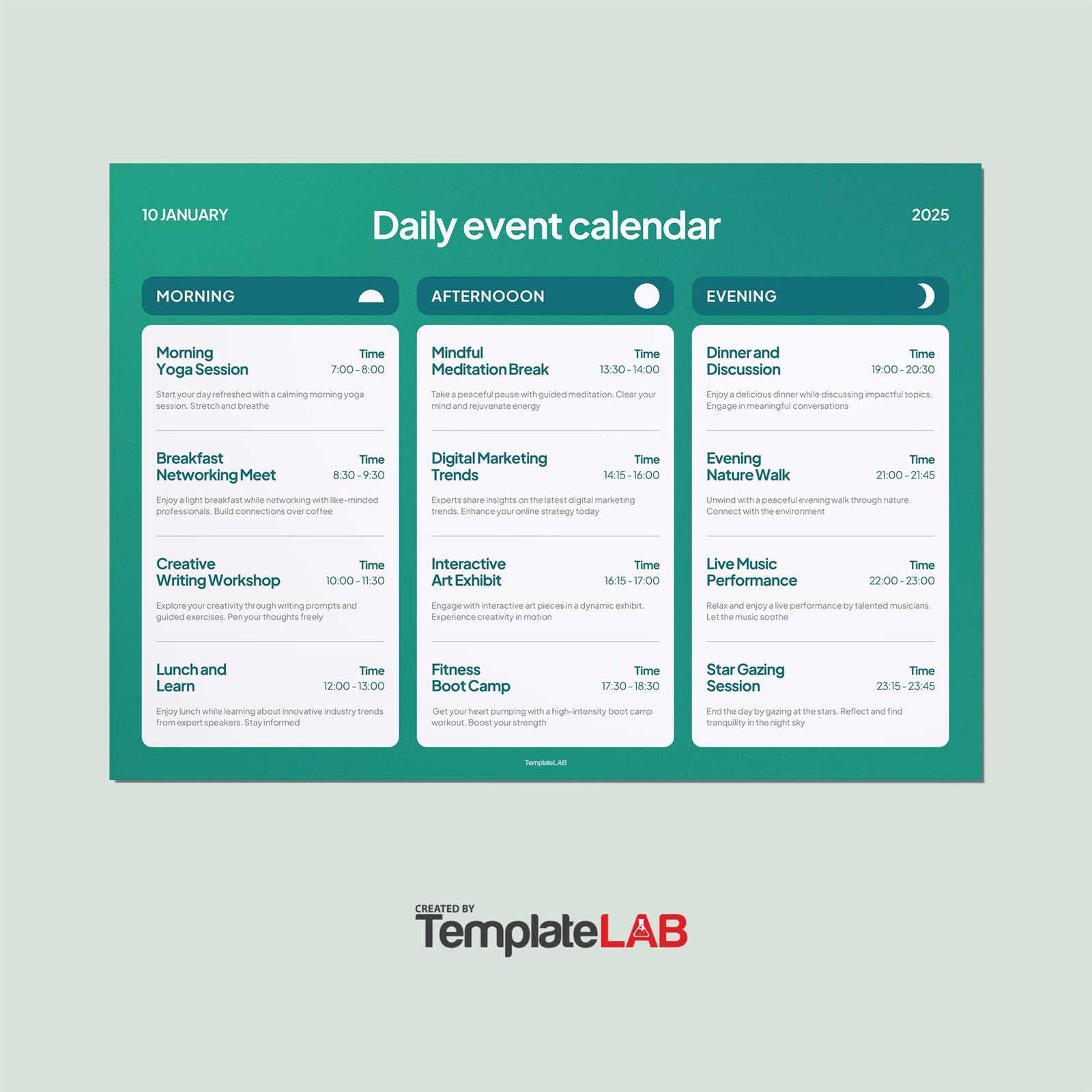 yearly event calendar template 2025