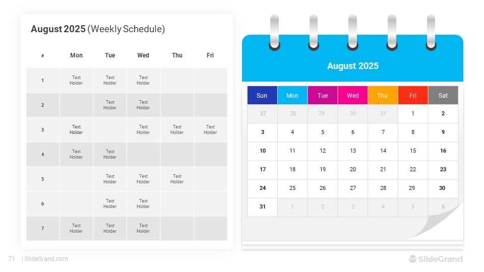 adjustable calendar template 2025