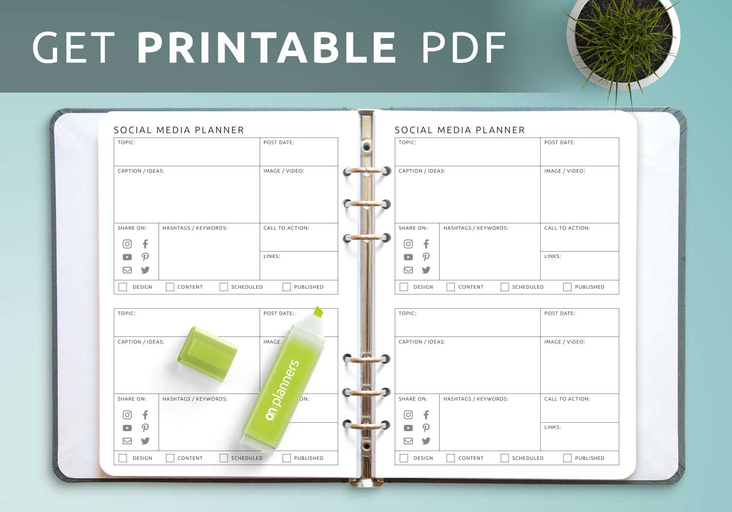 free social media editorial calendar template