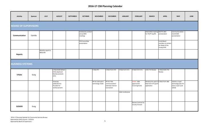 business calendar templates