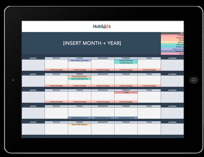 weekly social media content calendar template