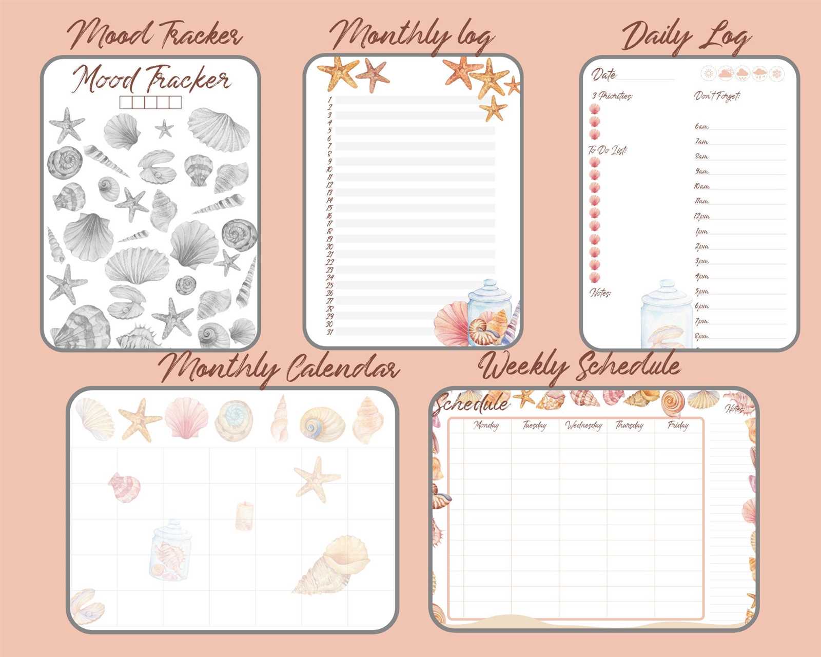 journal calendar template