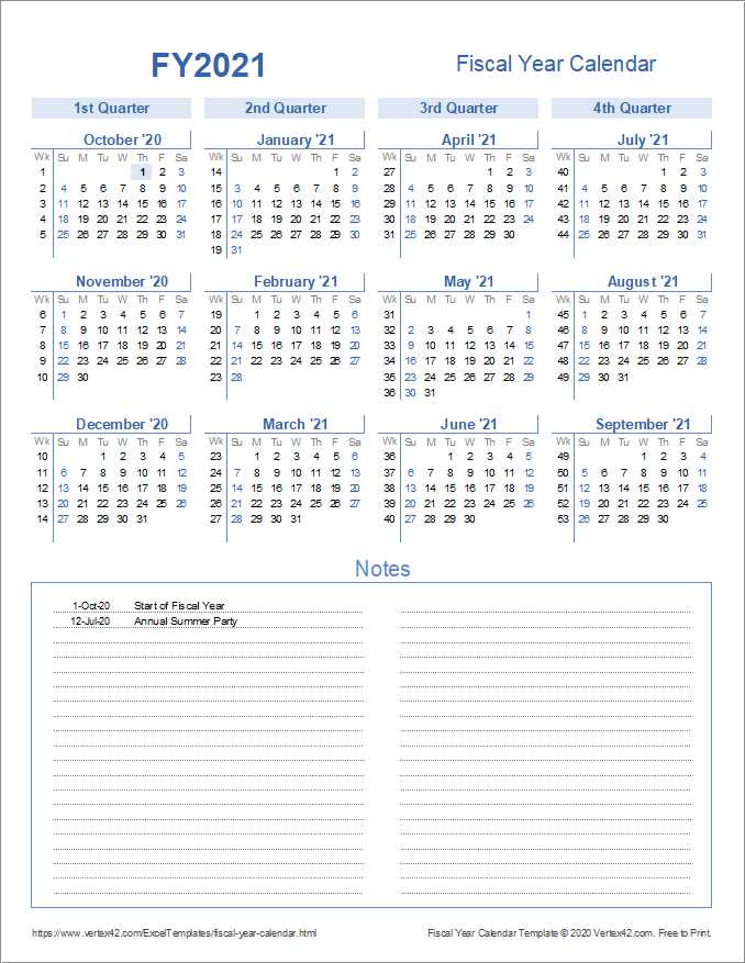 blank quarterly calendar template