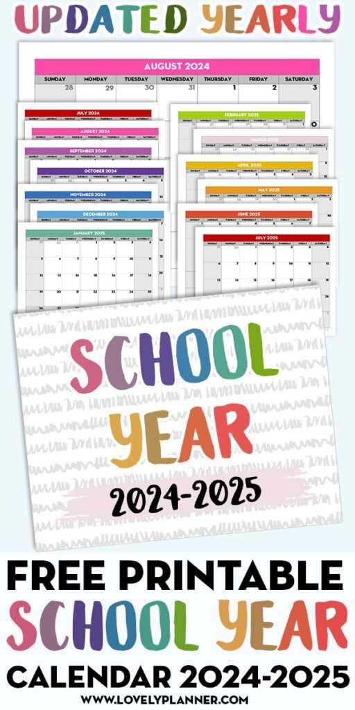 2025 and 2025 academic calendar template