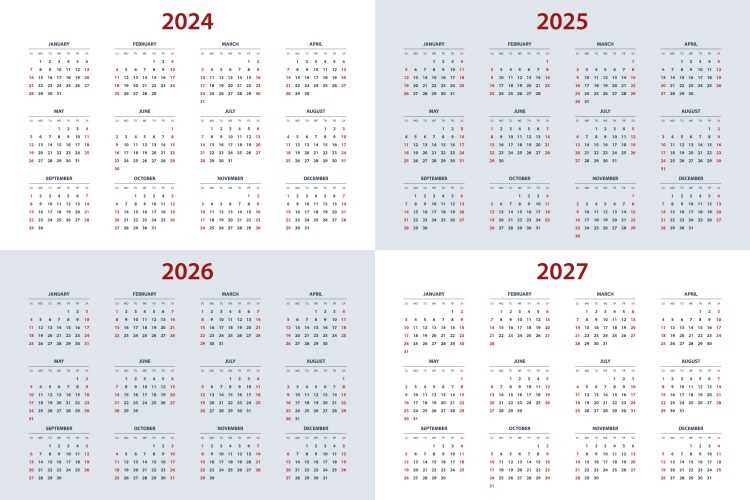 three year calendar template