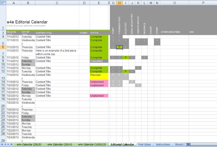 group calendar template