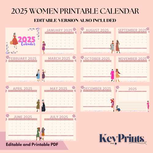 editable calendar template july 2025